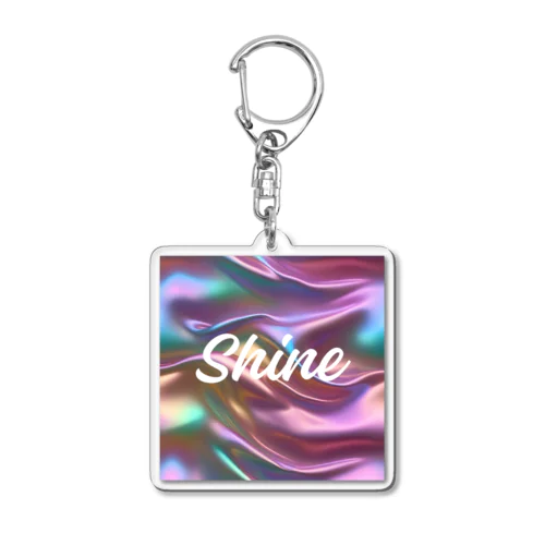 オーロラシルク　Shineロゴ入り Acrylic Key Chain