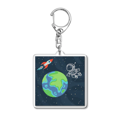 キュートな宇宙飛行士 Acrylic Key Chain