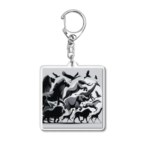 珍しい動物コレクションデザイン Acrylic Key Chain