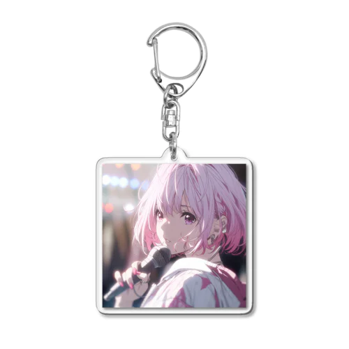 ステージ上の歌姫の輝き Acrylic Key Chain