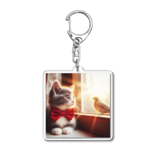 明日へ向かう猫（あすぬこ） Acrylic Key Chain