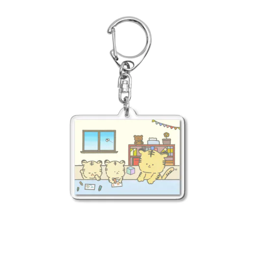 たいがーせんせいとこども Acrylic Key Chain