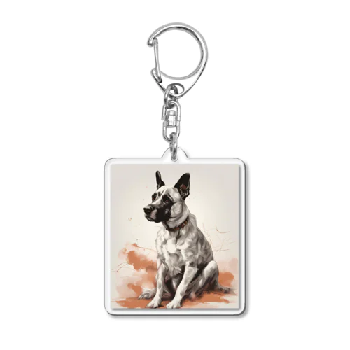 男前の犬 Acrylic Key Chain