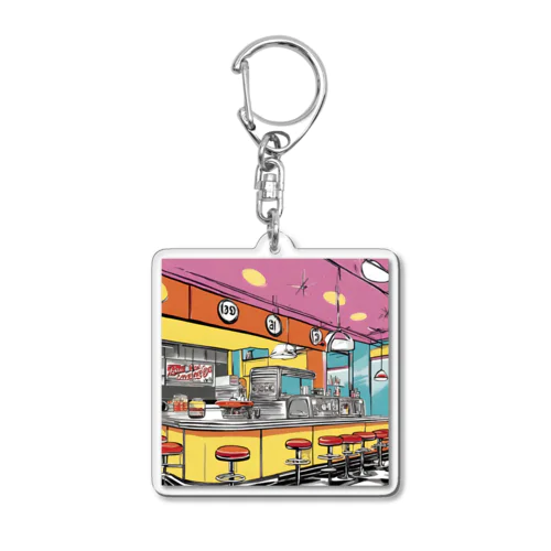 50'sのダイナー Acrylic Key Chain