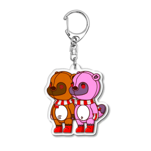 トラタヌ&サクラ Holidays Acrylic Key Chain