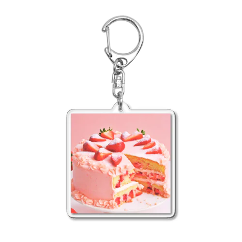 幸イチゴケーキ Acrylic Key Chain