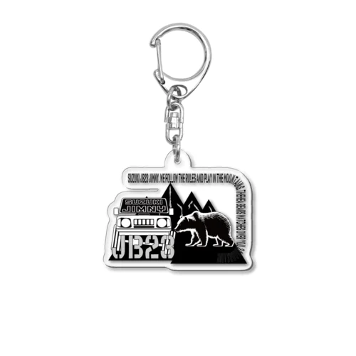 JIMNY JB23　山と熊 Acrylic Key Chain