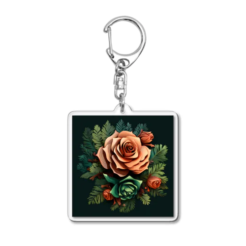 花のような松ぼっくり Acrylic Key Chain