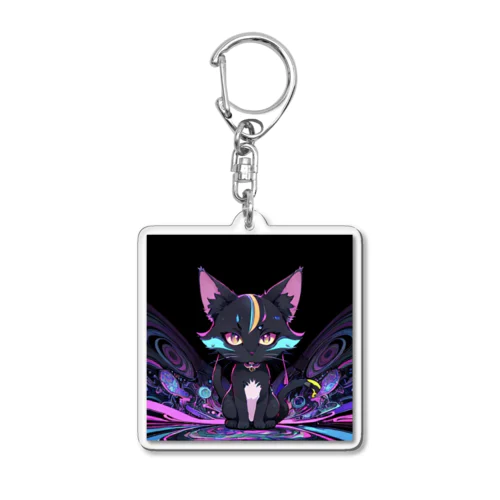 サイケデリックネコ Acrylic Key Chain