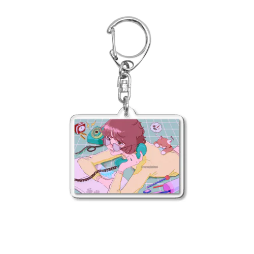 寝落ち・お寝坊ちゃん Acrylic Key Chain