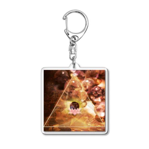 落ち葉の布団で安らぎを Acrylic Key Chain