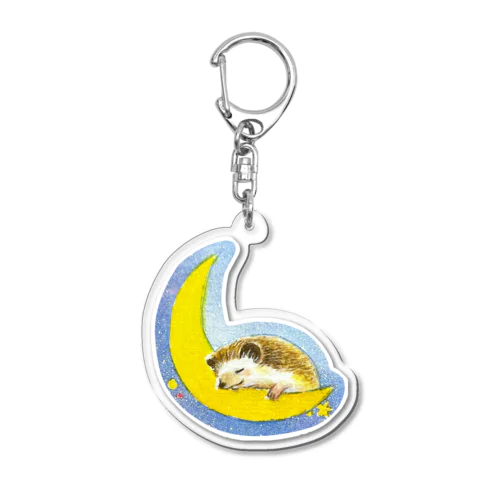 ハリネズミとお月様 Acrylic Key Chain