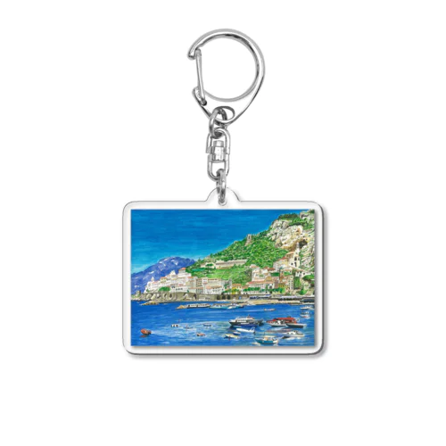 イタリアの港の風景 Acrylic Key Chain