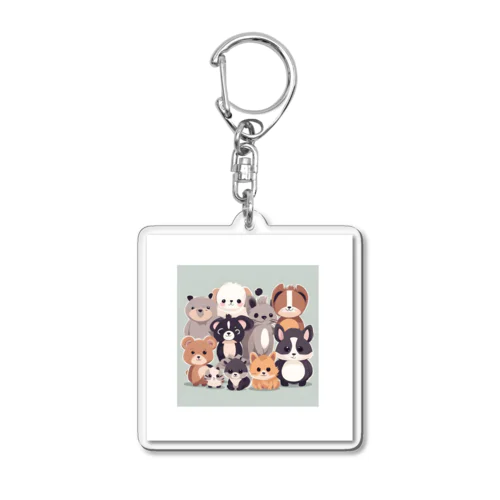 可愛い動物達 Acrylic Key Chain