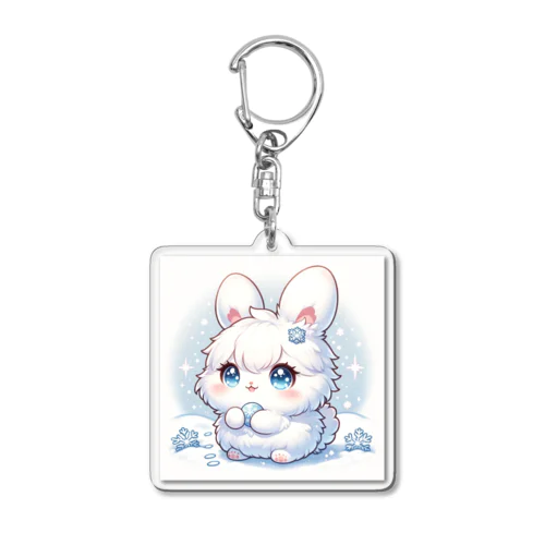 ふんわり雪うさぎちゃん Acrylic Key Chain