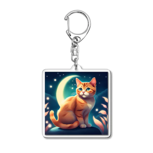 可愛いくて、幻想的な猫のグッズです! Acrylic Key Chain