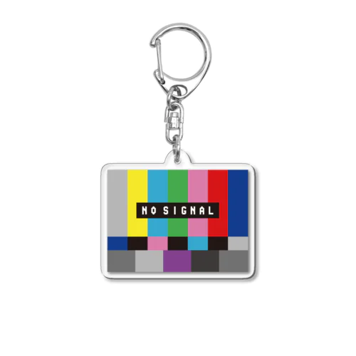 NO SIGNAL【テレビ・テストパターン・レトロデザイン】 Acrylic Key Chain