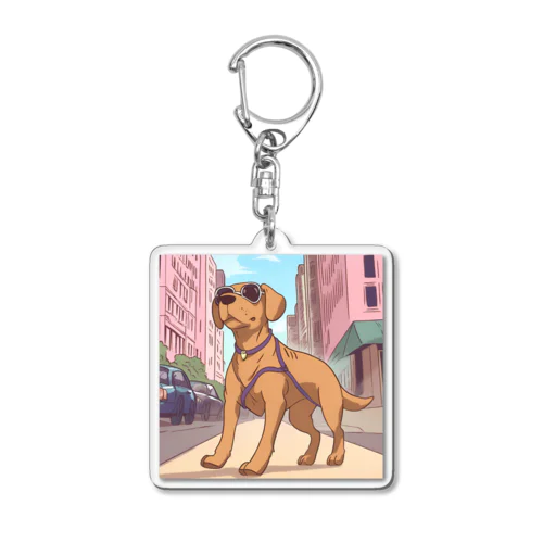 街ゆくDOG Acrylic Key Chain