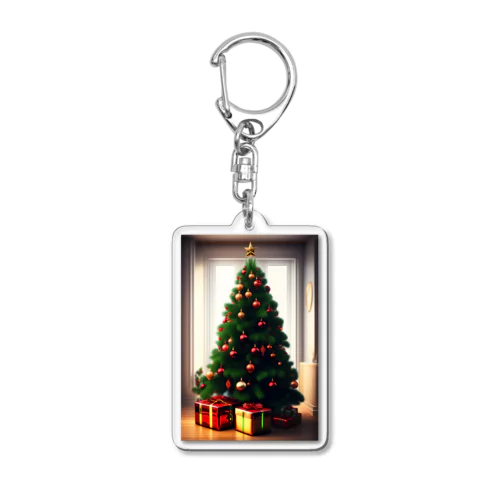 クリスマスギフトとツリー Acrylic Key Chain