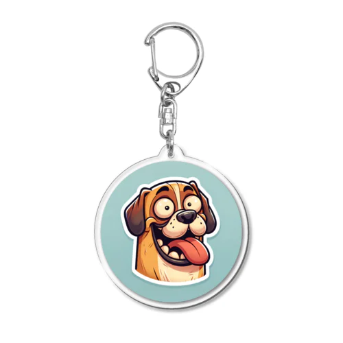 おどけた犬 Acrylic Key Chain