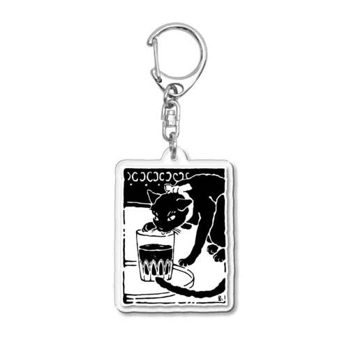 橋口五葉『吾輩ハ猫デアル(下)』扉絵❖ 明治四十年 ❖1907 Acrylic Key Chain