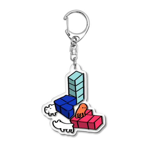 テトリミノ周辺 Acrylic Key Chain