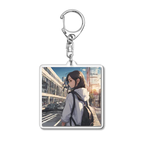 都会女子高生 Acrylic Key Chain