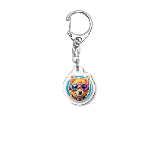 ゴーグルをかけた犬 Acrylic Key Chain