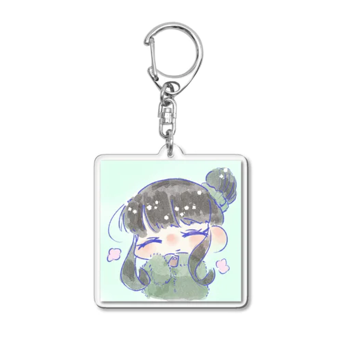 ふわふわ可愛い女の子 Acrylic Key Chain