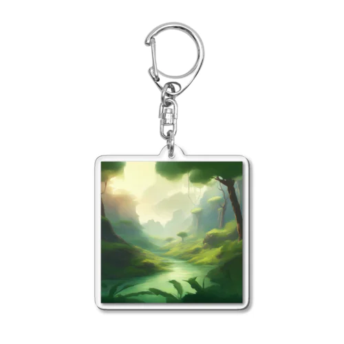  幻想の森 グリーンウンダー アートプリント Acrylic Key Chain