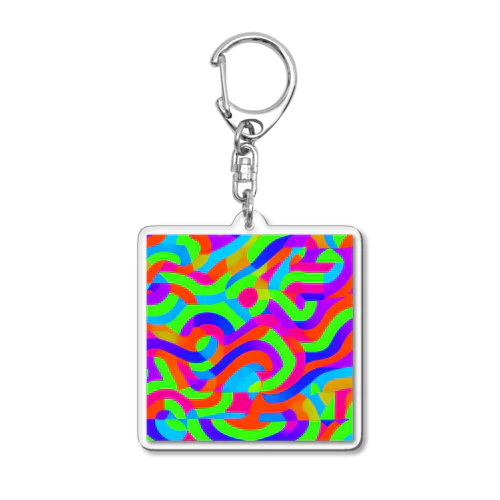 カラーパターン Acrylic Key Chain