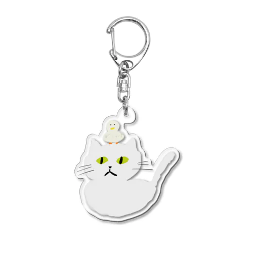 アヒルと猫 Acrylic Key Chain