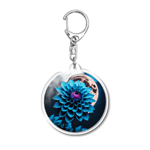 RetrowaveFlower-ダリア- Acrylic Key Chain