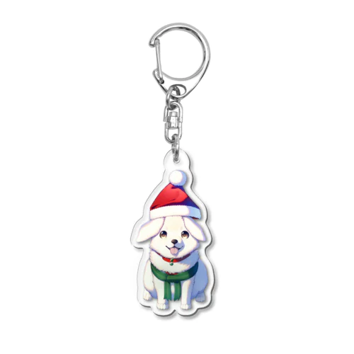 Merry Xmas　わんこ Acrylic Key Chain