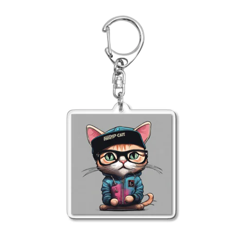 ヒップホップ猫 Acrylic Key Chain