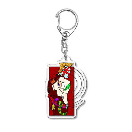 BULL MAN Acrylic Key Chain