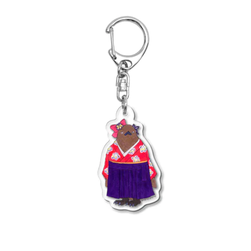 着物ぺんぎんーいずれはキングヒナか杜若ー(アクキー/アクスタ用) Acrylic Key Chain