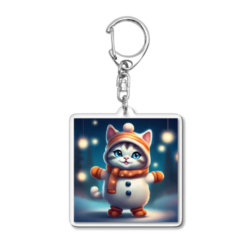 雪だるにゃん Acrylic Key Chain