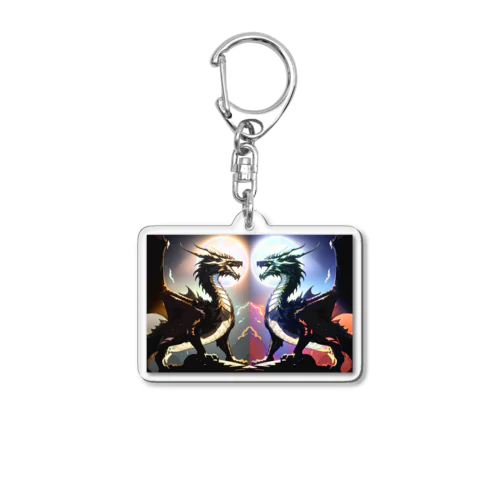 Two Dragon　keyring Acrylic Key Chain