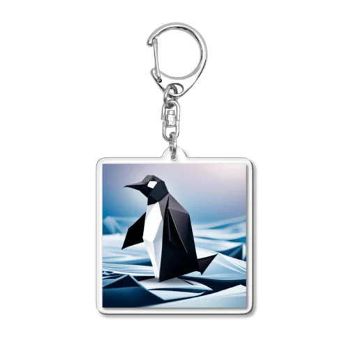 ペンギン（折り紙風） Acrylic Key Chain