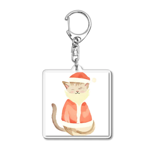 サンタねこ Acrylic Key Chain