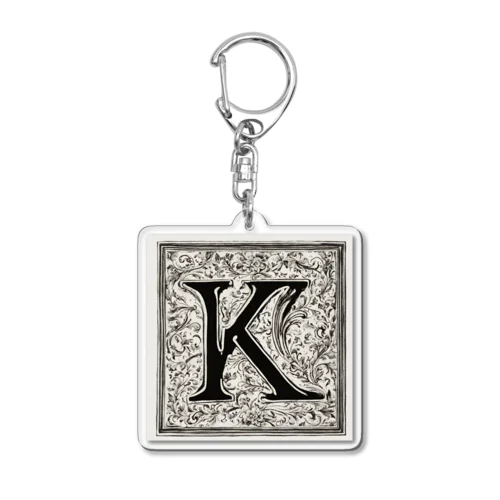 幸運アルファベット K Acrylic Key Chain