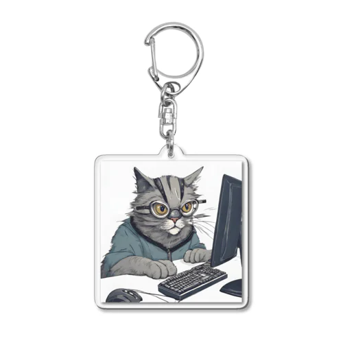 開発者猫 Acrylic Key Chain