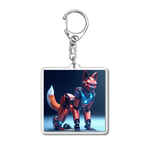 「永遠の忠誠：キツネロボットの物語」 ： "Eternal Loyalty: Story of the Kitsune Robot" Acrylic Key Chain