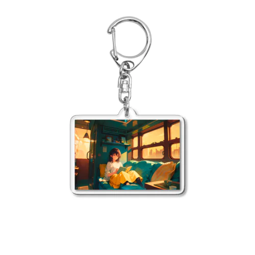 Wonder Houses Journey　〜いつか夢見た遊び心の旅〜　No.1「キャンピングトレイン」 Acrylic Key Chain