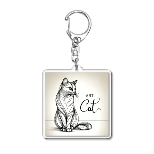 art cat Acrylic Key Chain