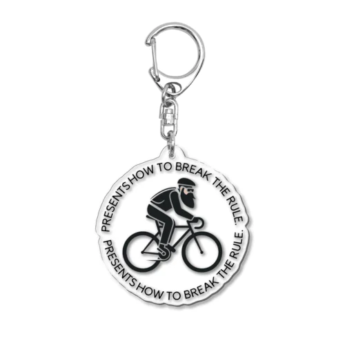 ロードバイクおじさん Acrylic Key Chain