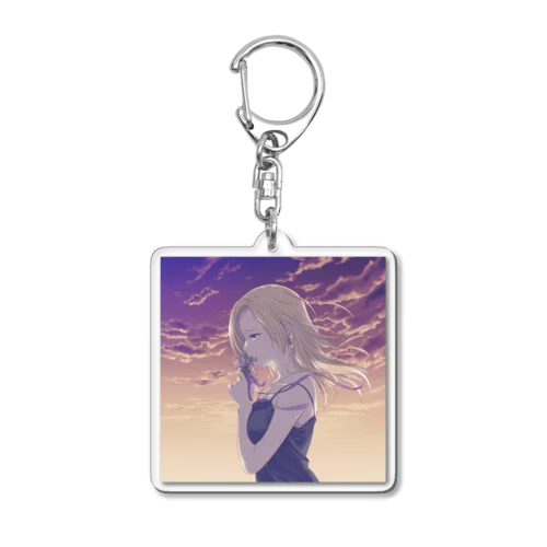 ドライフラワーうたってみたver.Twinkleイラストグッズ Acrylic Key Chain