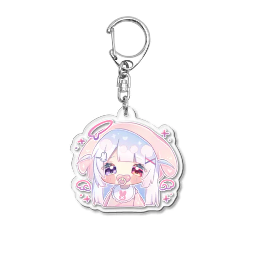 うさ耳パーカーちゃん(ばぶ) Acrylic Key Chain