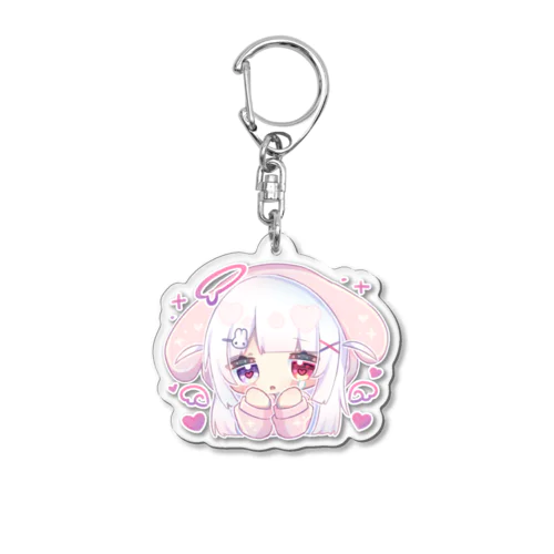 うさ耳パーカーちゃん(目ハート) Acrylic Key Chain